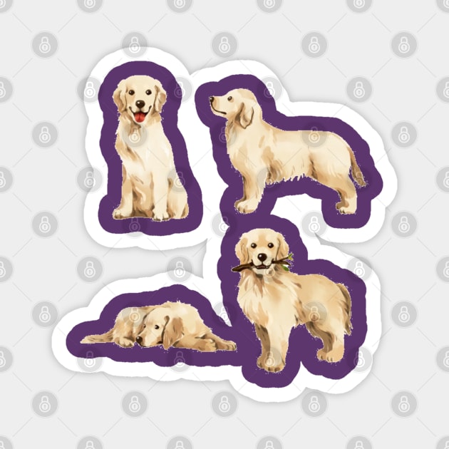 Cute doggy family activities Magnet by RubyCollection