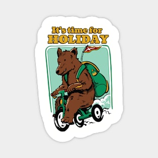 Bear Ready for Holiday Magnet