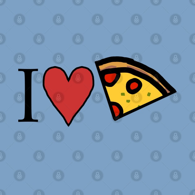 I Love a Slice of Pizza on Pi Day by ellenhenryart