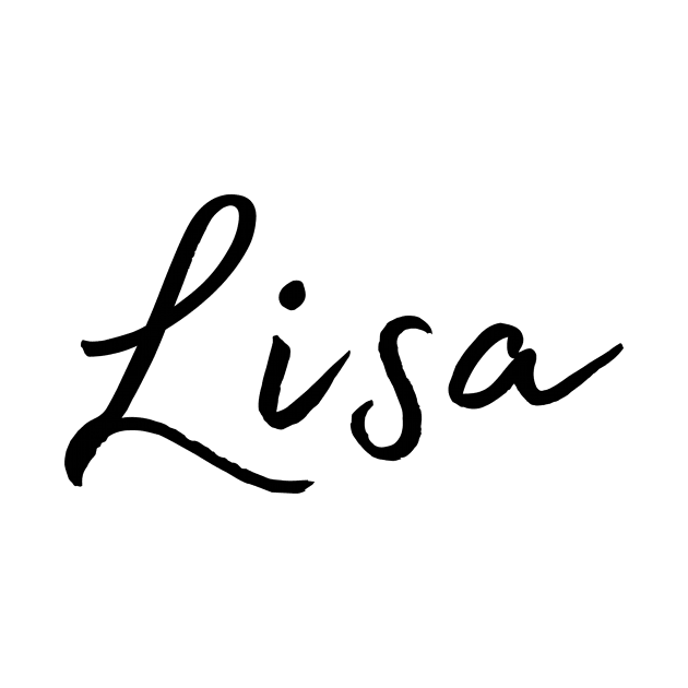 Lisa Name Calligraphy by Word Minimalism