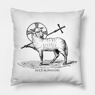 Ecce Agnus Dei (black) Pillow