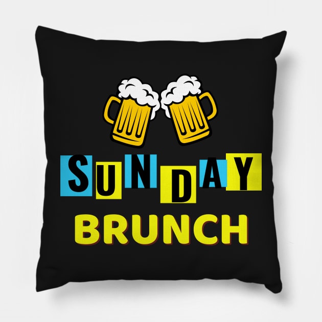 Sunday Brunch Drinking / Sunday Brunch Drinking Funny Pillow by Famgift