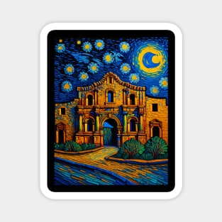 The Alamo in starry night Magnet