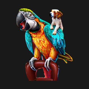 Macaw and Beagle friendship T-Shirt