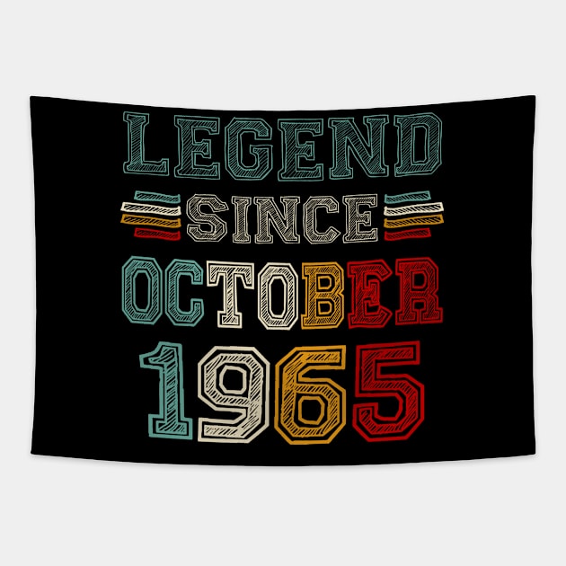 58 Years Old Legend Since October 1965 58th Birthday Tapestry by cyberpunk art