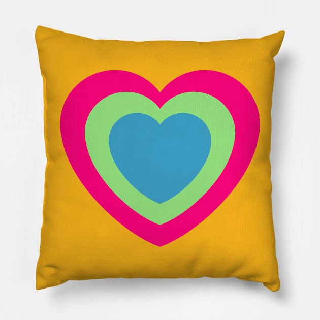 Polysexual Flag Colors as Heart Pillow by kitispa