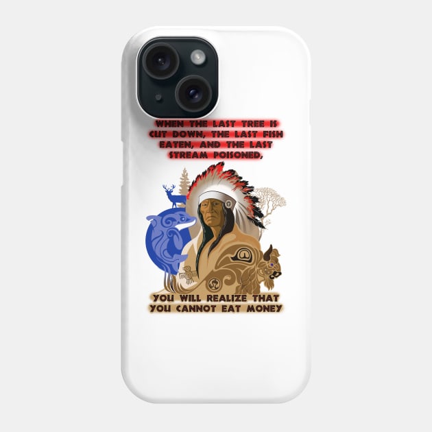 indian chief Phone Case by Karlov Print