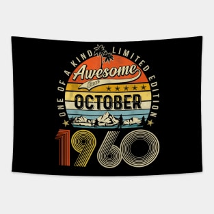 Awesome Since October 1960 Vintage 63rd Birthday Tapestry