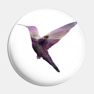 Lavender Hummingbird Pin