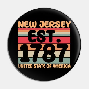 New Jersey 1787 Pin