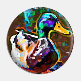 Mallard Duck Painting Pin