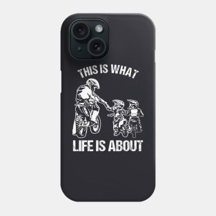 Dirt Bike Dad Motocross Motorcycle Fmx Biker Father And Kids Phone Case