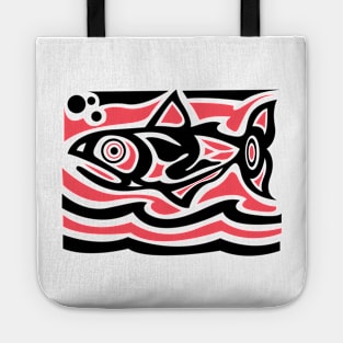 Tribal maori fish vector ink illustration Tote