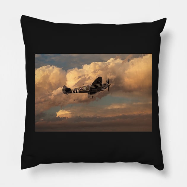 Supermarine Spitfire Mk LFIX Pillow by aviationart