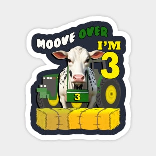 Kids Birthday 3 Year Old Farming Theme Magnet