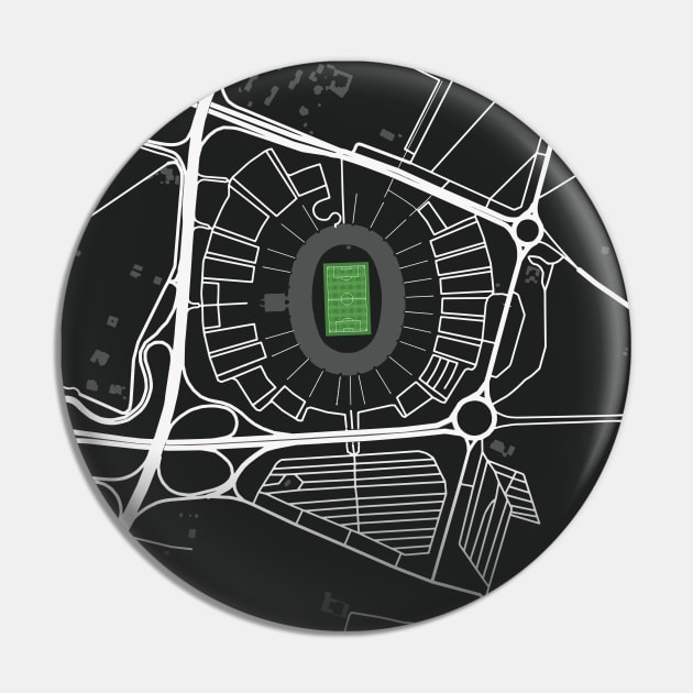 Stadio San Nicola Map Design - Black Pin by TopFootballStadiums