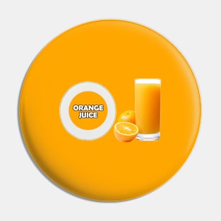 Orange Juice with Orange Saucer Pin