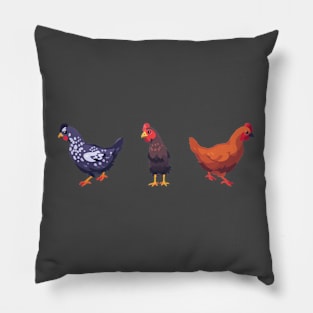 Trio Chick Charm Pillow