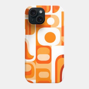 Abstract Retro 70s Orange Pattern Phone Case