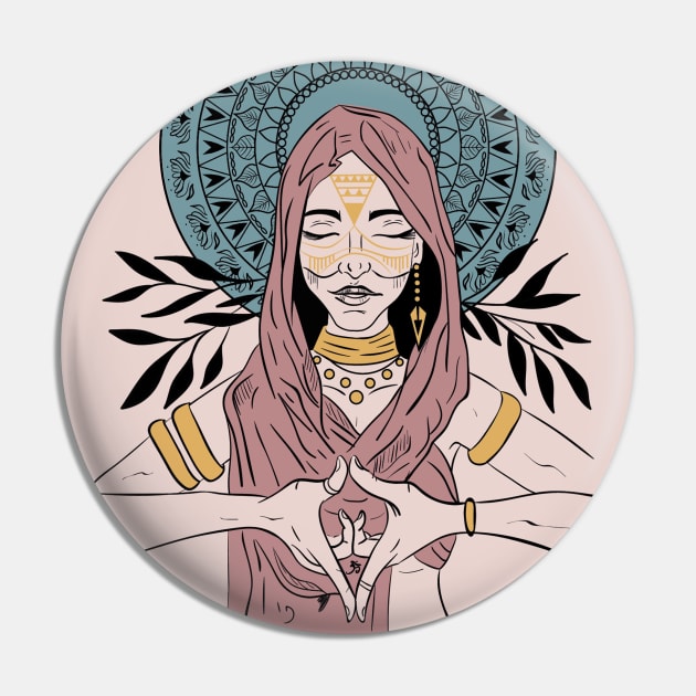 indian woman mandala shamanic Pin by Viki Gera