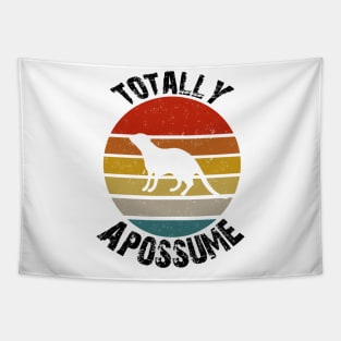 Totally Apossume, opossum vintage design Tapestry