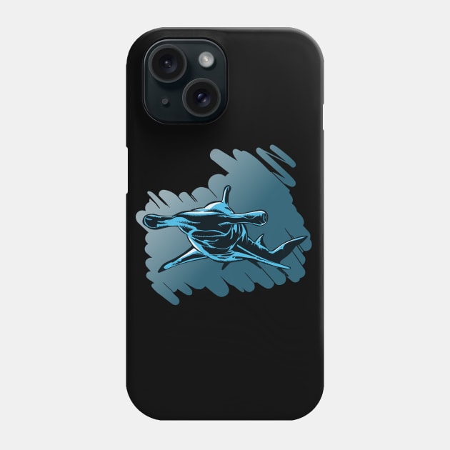 Hammerhead shark scary Phone Case by TomiAx