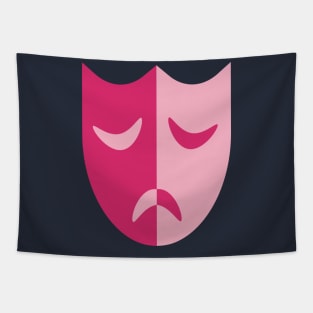 Theatrical mask cry red. Tapestry