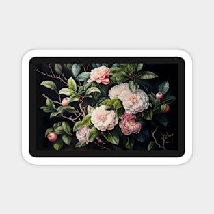 Pale Pink Camellias Magnet