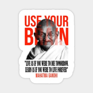 Use your brain - Mahatma Gandhi Magnet