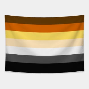 Seamless Repeating Gay Bear Pride Flag Pattern Tapestry