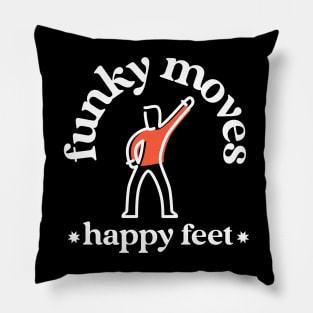 funky moves happy feet Pillow