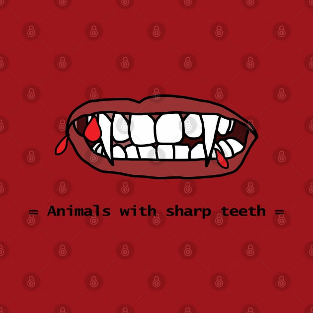 Animals with Sharp Teeth Halloween Horror Lips by ellenhenryart