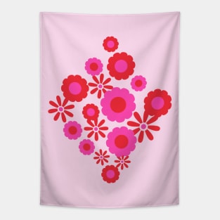 LOVECORE CHARMING FLOWERS Romantic Pink Red Floral for Valentines Day - UnBlink Studio by Jackie Tahara Tapestry