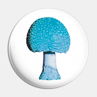 Turquoise Blue Mushroom Amanita Pin