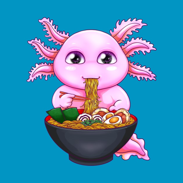 Axolotl Big Ramen Noodles by XXII Designs