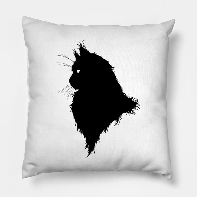 Halloween black cat Pillow by Noamdelf06