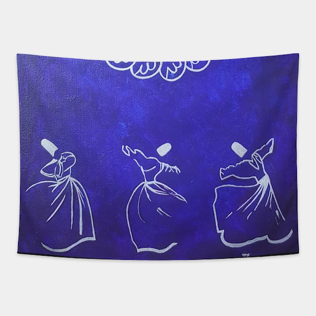 Whirling - Allah Tapestry by Fitra Design