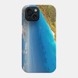 The incredible colors of the beach Egremnoi in Lefkada, Greece Phone Case