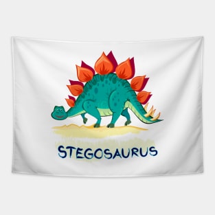 Illustration of stegosaurus Tapestry