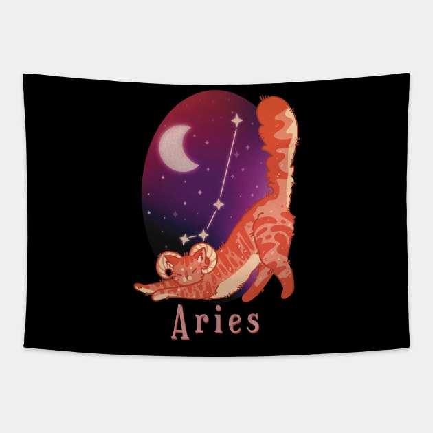 Cat Zodiac Sign Tapestry by Feline Emporium