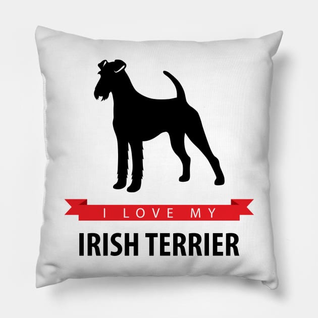 I Love My Irish Terrier Pillow by millersye