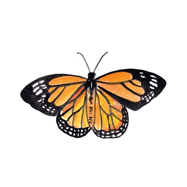 butterfly by watercolor by idlamine