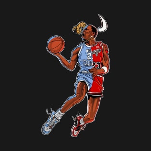 BASKETBALLART - GOAT OR BULLS T-Shirt