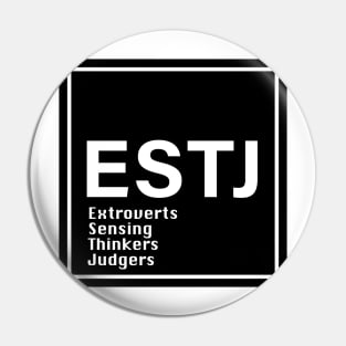 MBTI ESTJ  MBTI, 16 Personalities , black Pin