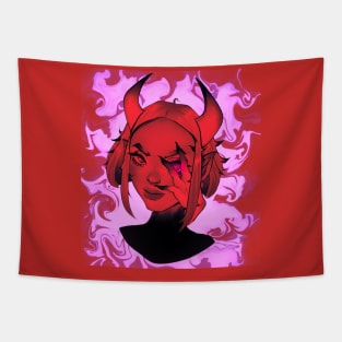 Red Hot Reborn Demon Tapestry