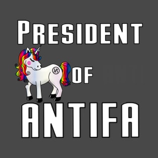 President of ANTIFA NoNazi unicorn T-Shirt