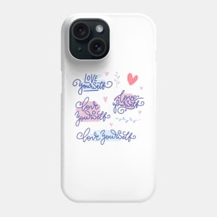 Love Yourself cute Stickers Phone Case