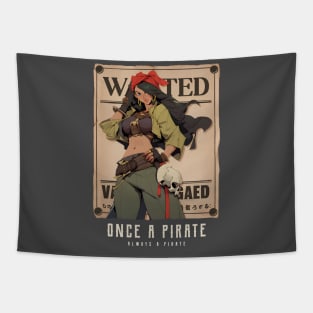 Girl Pirate Wanted Poster Anime Tapestry