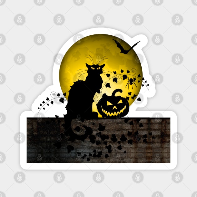 Chat Noir Halloween Magnet by HolidayBug