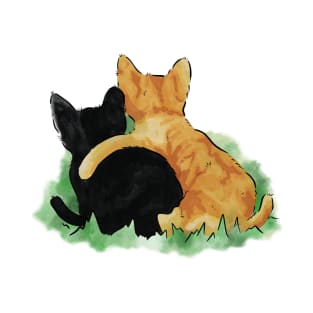 Kitten Best Friends Watercolor T-Shirt